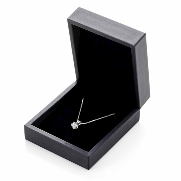 NWT CERTIFIED .85 CT Moissanite Diamond Francis Claire Portia Solitaire Pendant - Picture 3 of 5